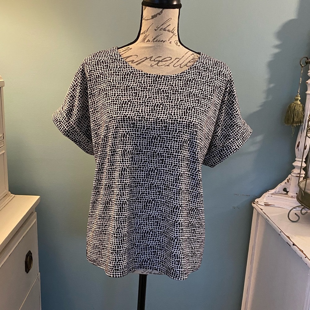 Melloday, Blouse, Top, Back Zipper, Medium